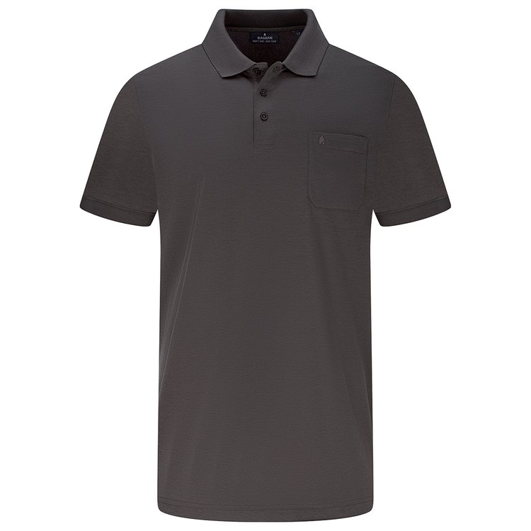Softknit Poloshirt extra lang - anthrazit