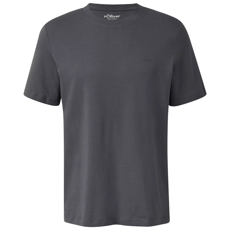 Basic T-Shirt extra lang - Rundhals - dunkelgrau