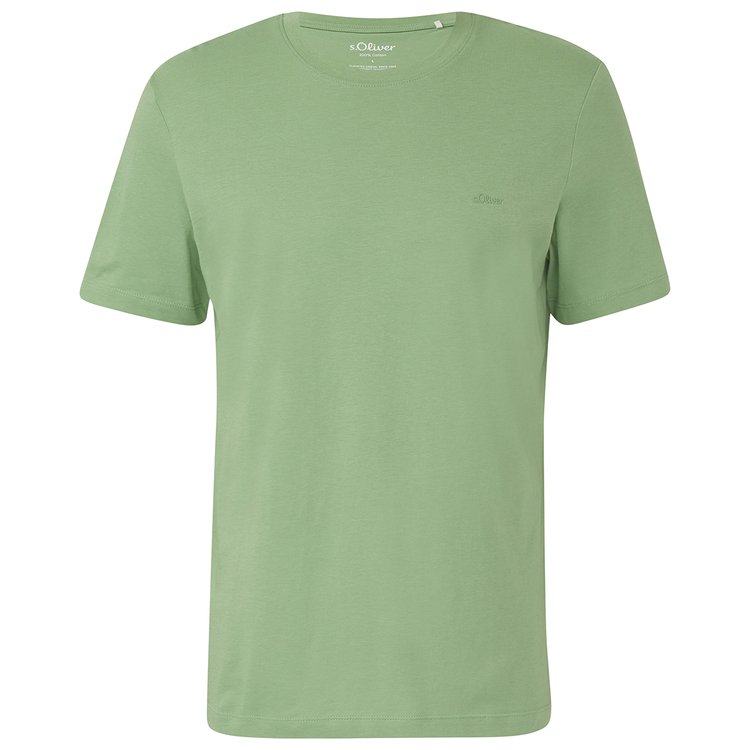 T Shirt extra lang Basic Männer grün