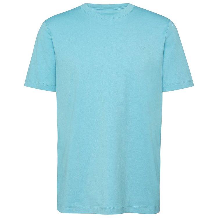 T-Shirt extra long Basic türkis Rundhals