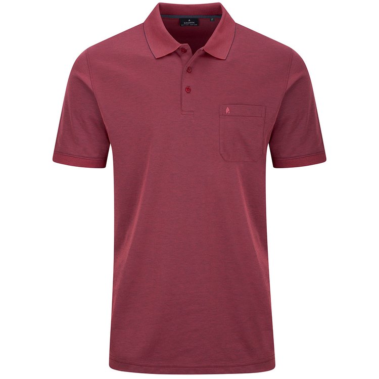 Softknit-Poloshirt extra lang beere
