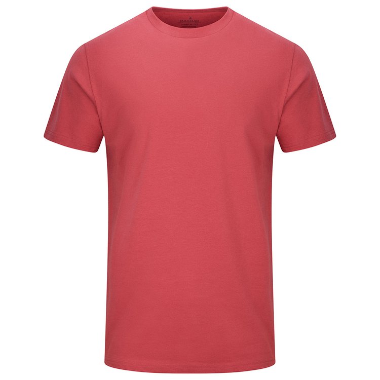 T-Shirt extra lang Männer Rundhals hellrot