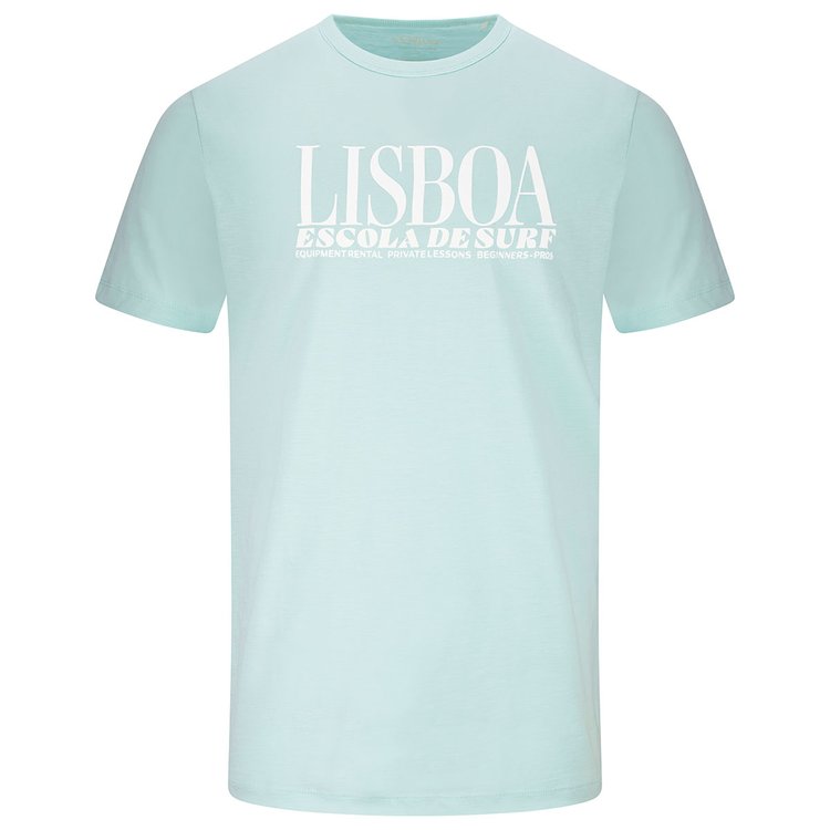 Herren T Shirt extra lang geschnitten Flammgarn mint/türkis Flock-Print