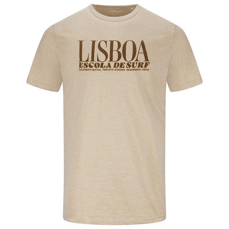 Flammgarn T-Shirt extra lang - LISBOA - sand
