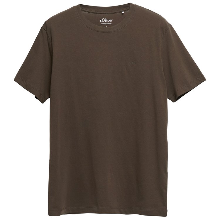 Basic T-Shirt extra lang - Rundhals - dunkelbraun