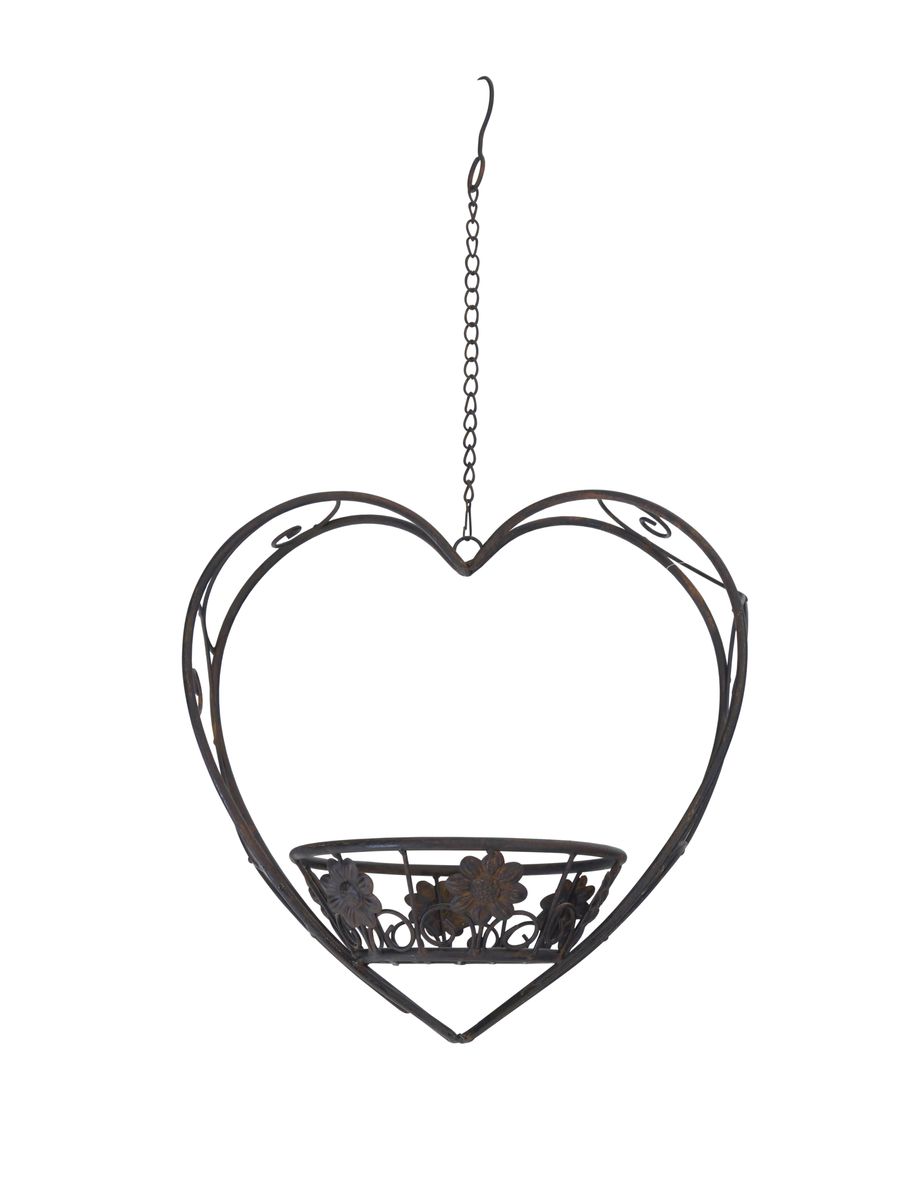 Edelrost Herz Blumenampel - Romantischer Vintage Hängekorb Für Garten & Balkon