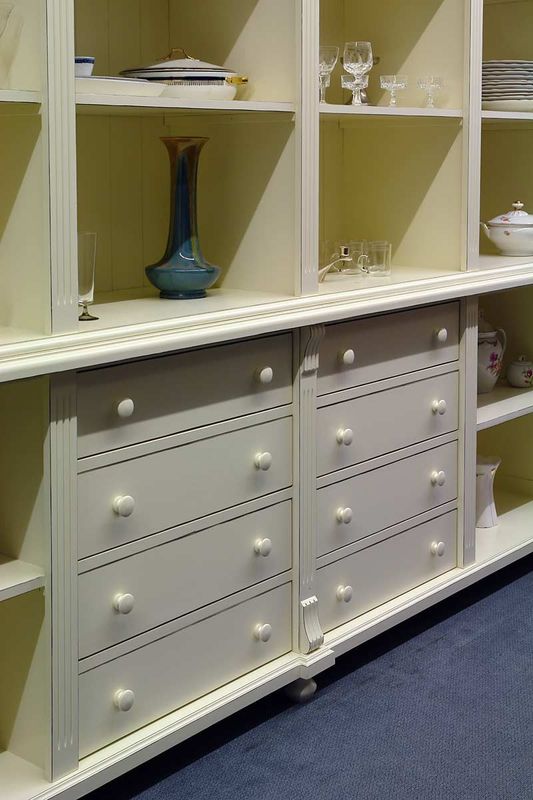 Regal Bücherregal Regalwand Weichholz creme weiß 250 x 300 cm B-Ware