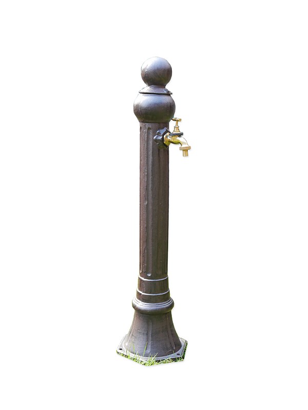 Brunnen Standbrunnen Gartenbrunnen aus Alu rostbraun 85x21x24 cm (6036