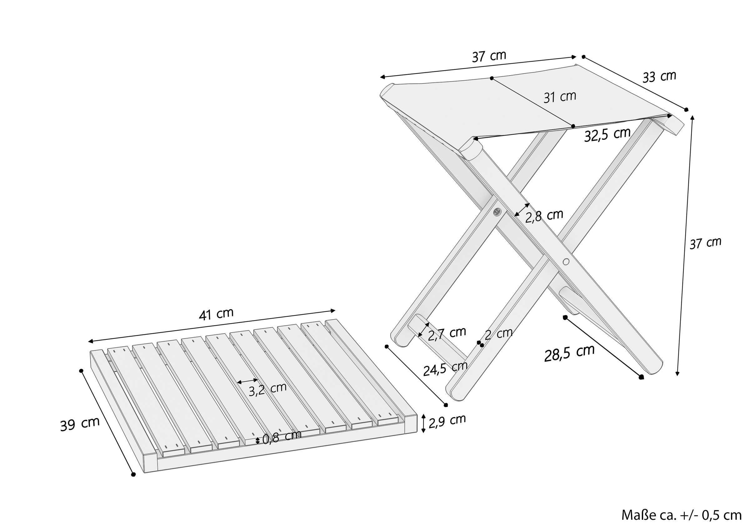 Geniale sedia pieghevole verde scuro con ripiano componibile per renderla  un tavolino 10-230, Mobili da balcone, Mobili da giardino