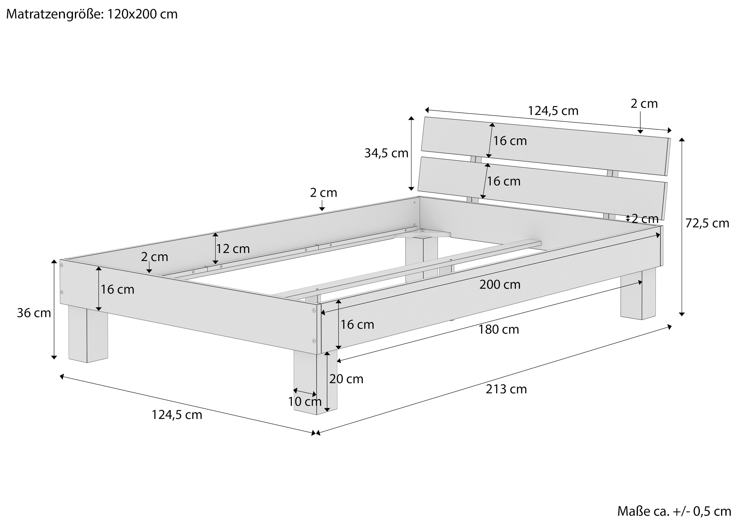 4 Varianti di solido futon matrimoniale largo 200x200 in Faggio massello  oliato V-60.87-20