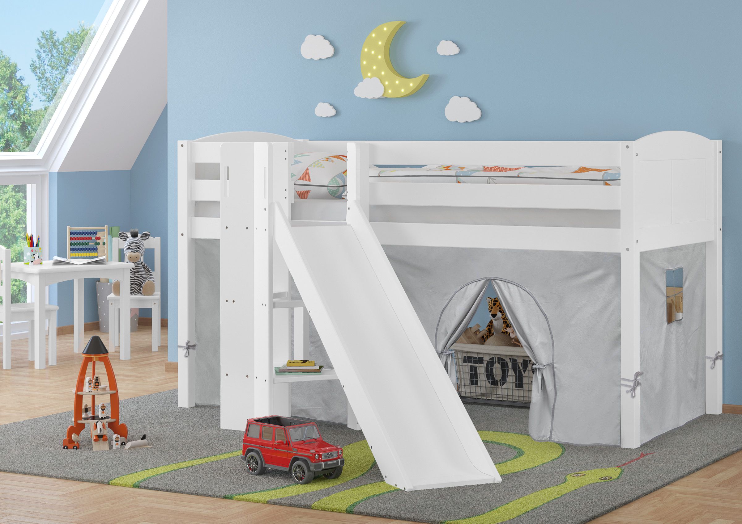 Schne Spielbett Mit Rutsche Bild