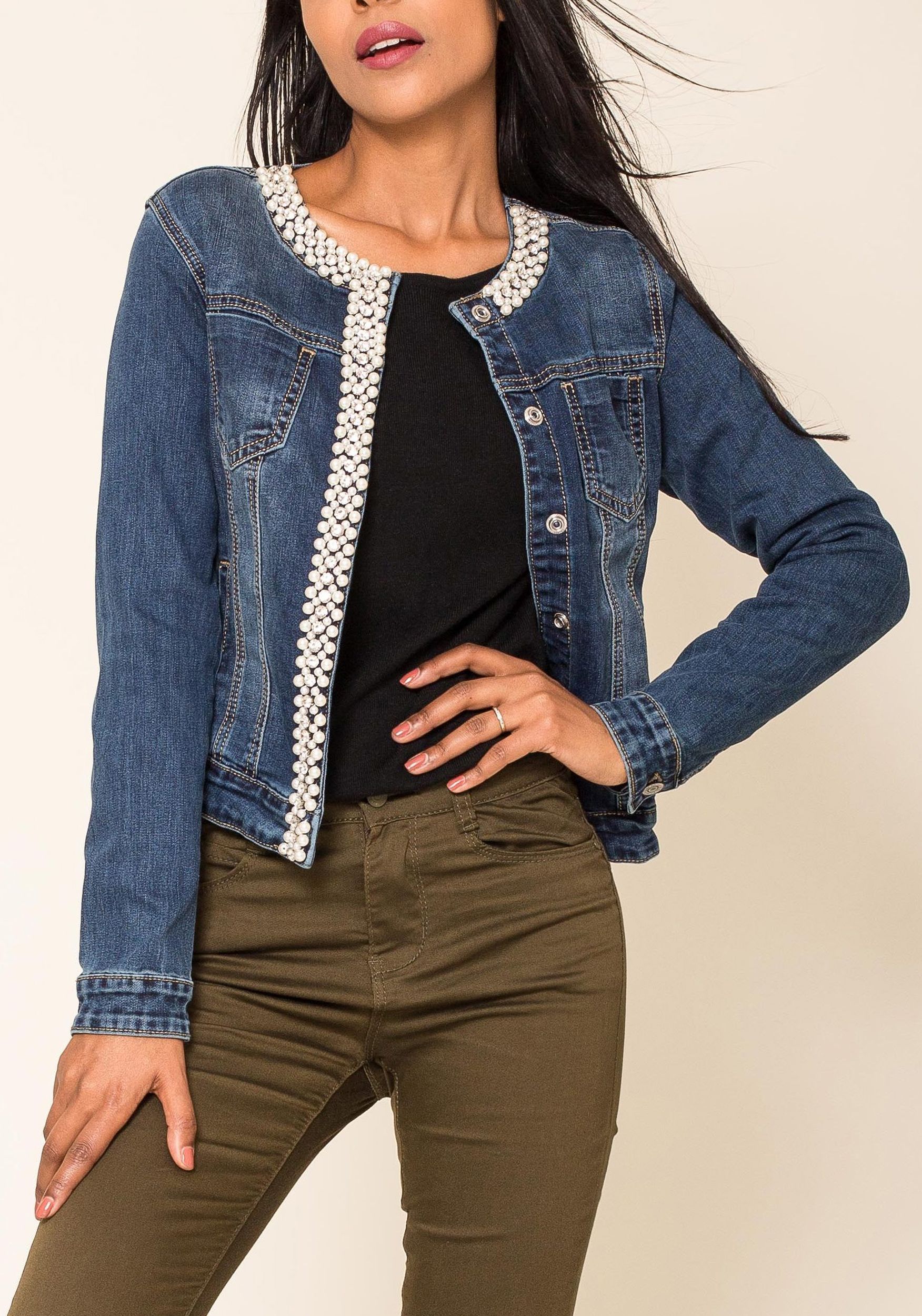 stylische jeansjacke damen
