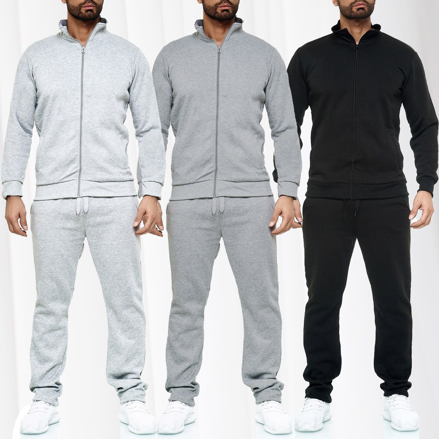 Herren Basic Jogginganzug Hallen Sport Anzug Fußball Sport Herren Jogginganzug Basic Sportanzug Trainingsanzug