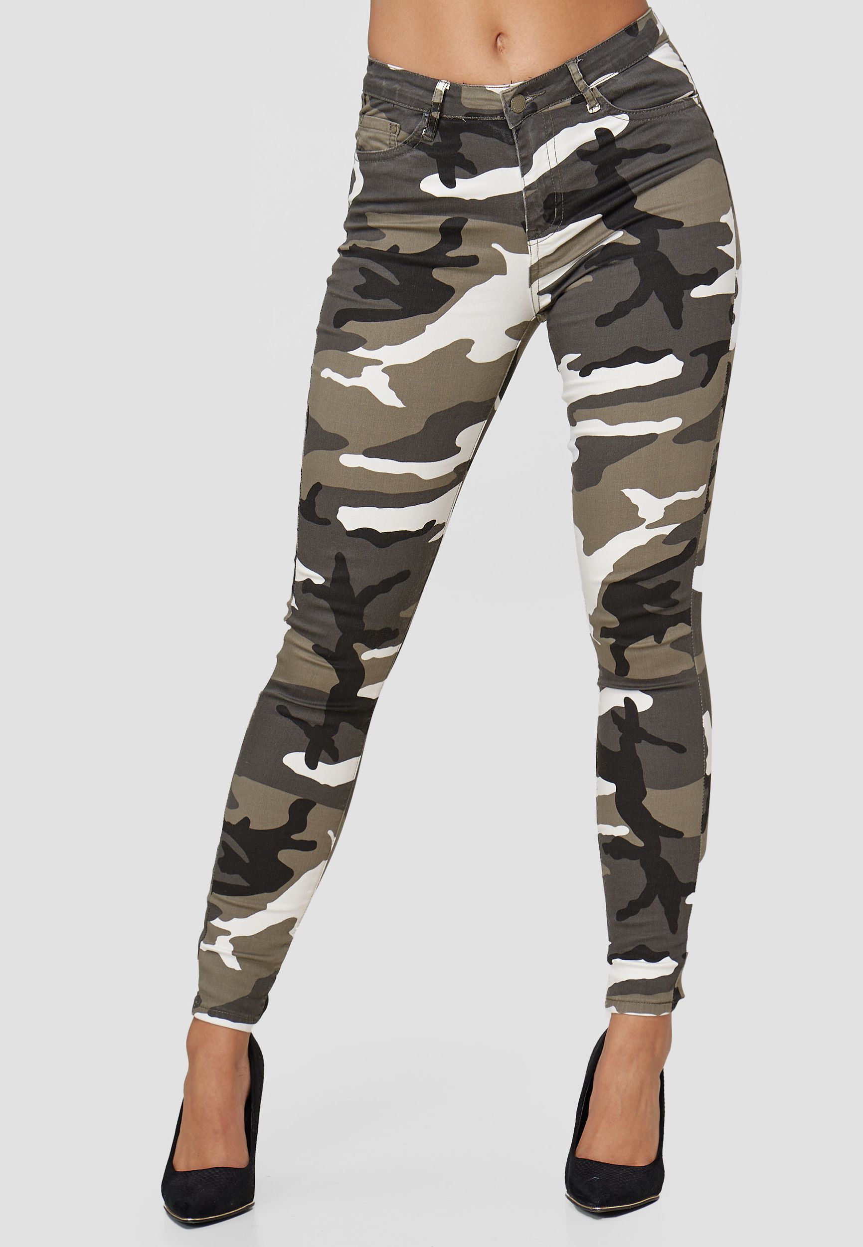 Jeans tarnmuster damen Outlet