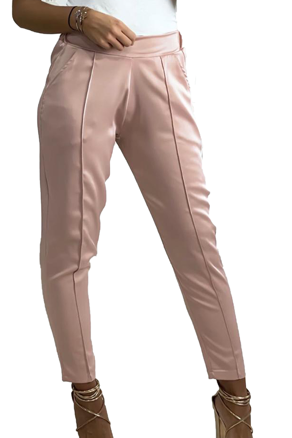 Damen Stretch Poptrash Pants Silk Design Hose Seiden Glatte Chino Damen Stretch Poptrash Pants Silk Design Hose Seiden Glatte Chino