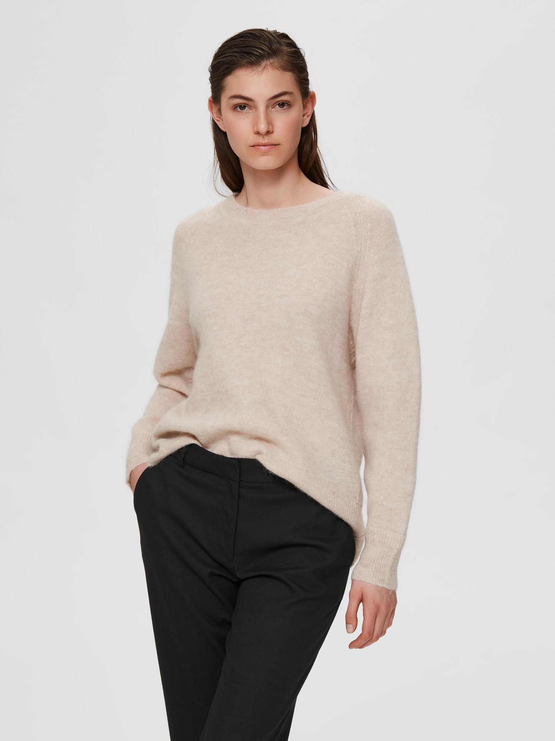 SELECTED-FEM_AutumnWinter2020_3367717_16074482_2.jpg Damen SELECTED Feinstrick Wollpullover Rundhals Strickpullover SLFLULU