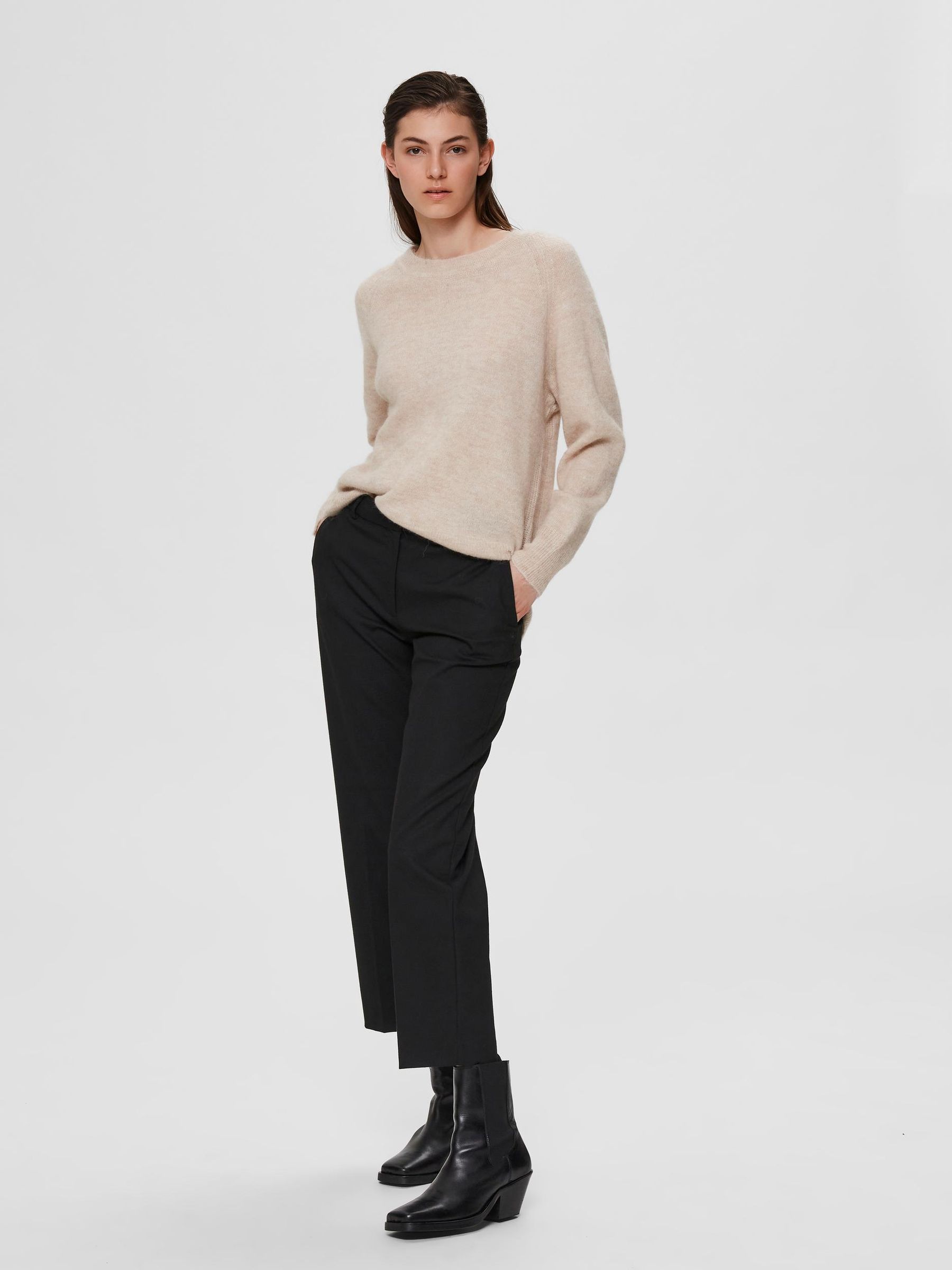 SELECTED-FEM_AutumnWinter2020_3367717_16074482_4.jpg Damen SELECTED Feinstrick Wollpullover Rundhals Strickpullover SLFLULU