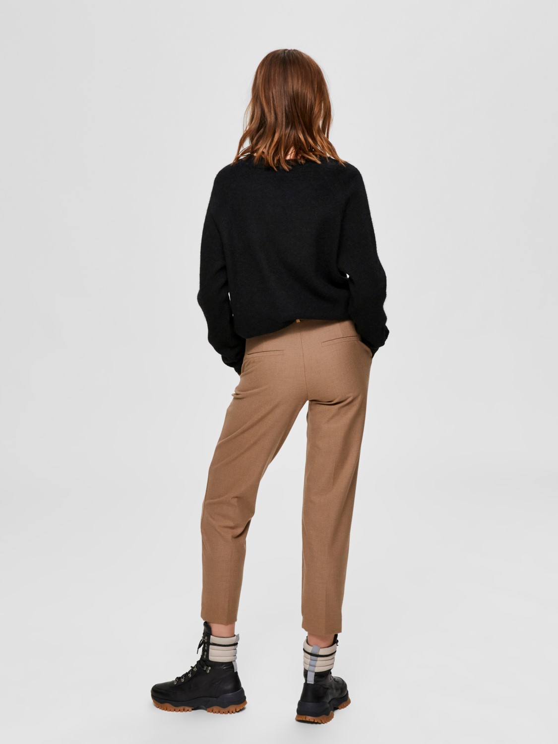 Damen SELECTED Feinstrick Wollpullover Rundhals Strickpullover SLFLULU Damen SELECTED Feinstrick Wollpullover Rundhals Strickpullover SLFLULU