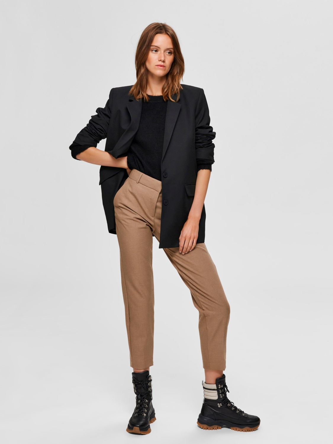 Damen SELECTED Feinstrick Wollpullover Rundhals Strickpullover SLFLULU Damen SELECTED Feinstrick Wollpullover Rundhals Strickpullover SLFLULU