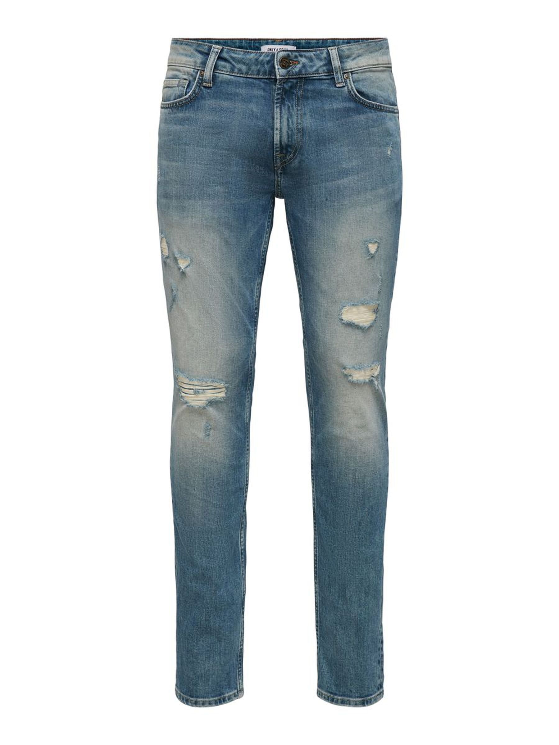 Slim Fit Jeans Destroyed Denim Hose ONSLOOM Stretch Tapered Trousers Slim Fit Jeans Destroyed Denim Hose ONSLOOM Stretch Tapered Trousers