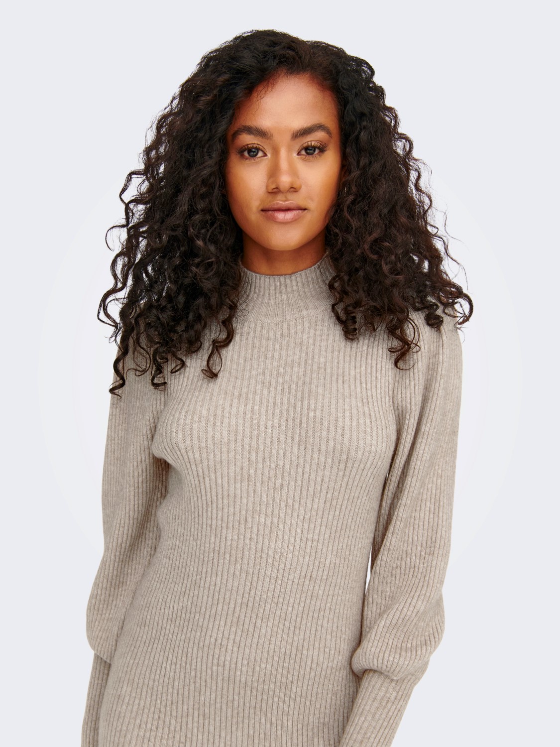 Langarm Strickkleid Mini Pullover Dress Stehkragen Shirt ONLKATIA Langarm Strickkleid Mini Pullover Dress Stehkragen Shirt ONLKATIA