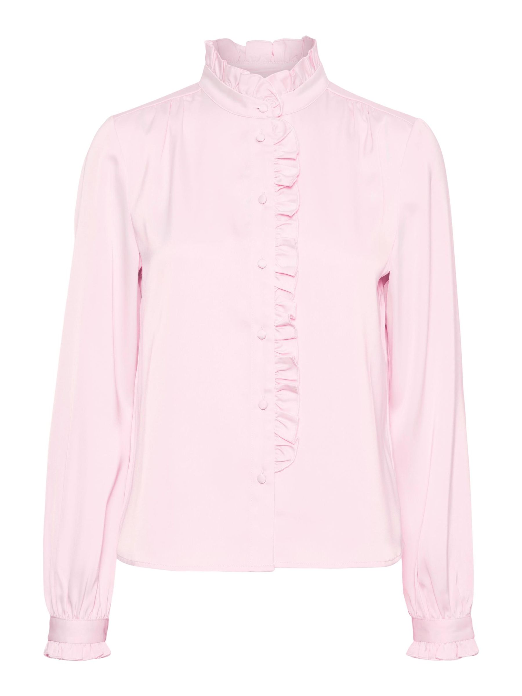 VERO-MODA_AutumnWinter2022_4047899_10274872.jpg Business Satin Bluse Volant Rüschen Detail Elegantes Hemd VMADJURE