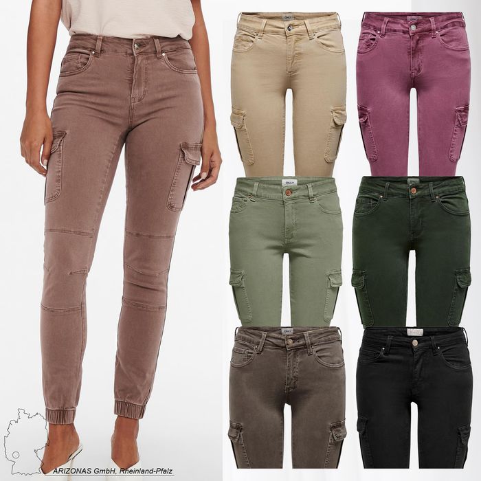 Pantalones vaqueros de carga de mujer Jeans elásticos Jogger