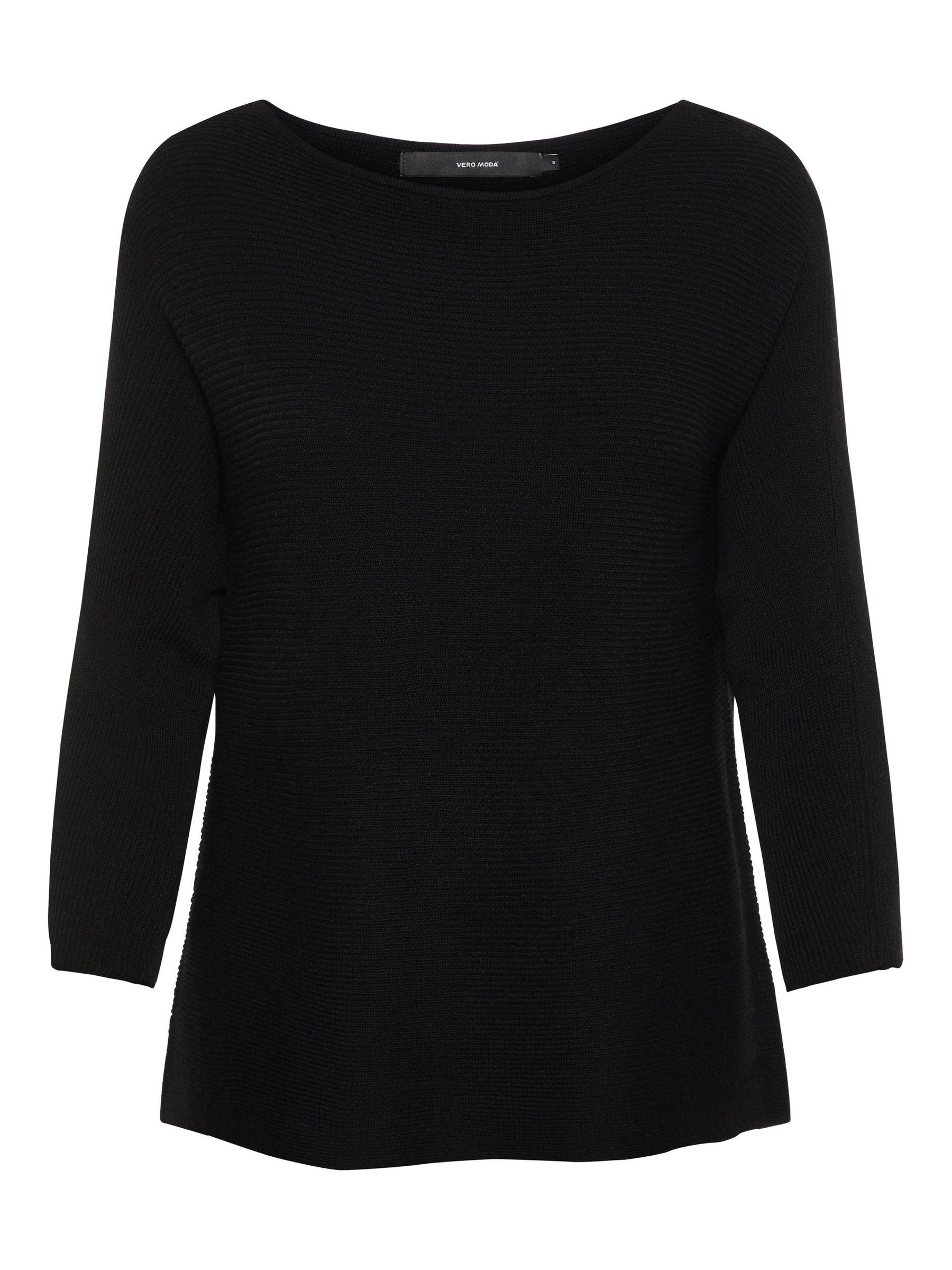 VERO-MODA_NOOS2019_3025764_10210570.jpg Rippstrick Pullover U-Ausschnitt 3/4 Langarm Sweater VMNORA