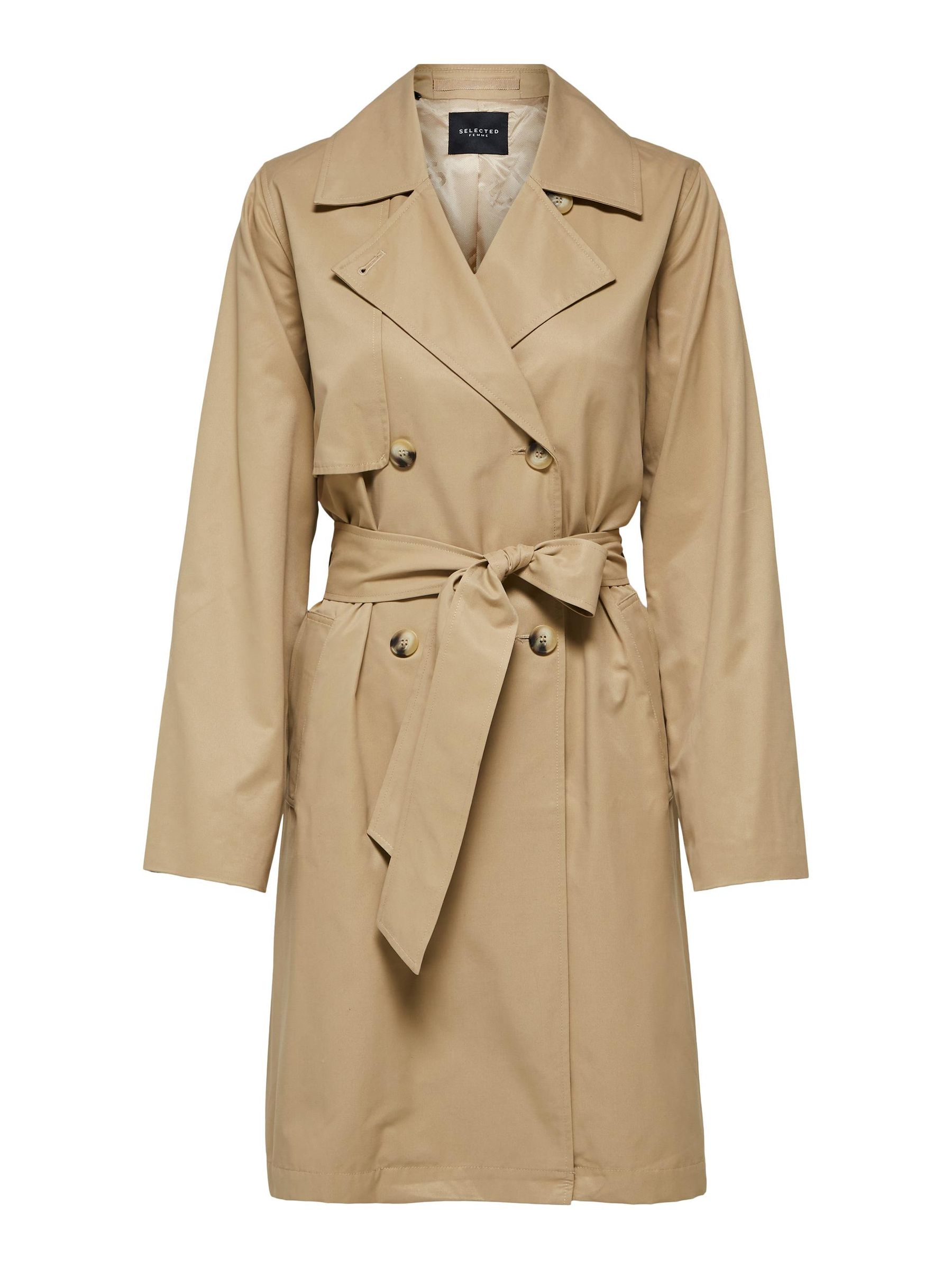 SELECTED-FEM_FallWinter2020_3495679_16076541.jpg Eleganter Trench Coat Übergang Mantel Zweireihige Jacke SLFWEKA