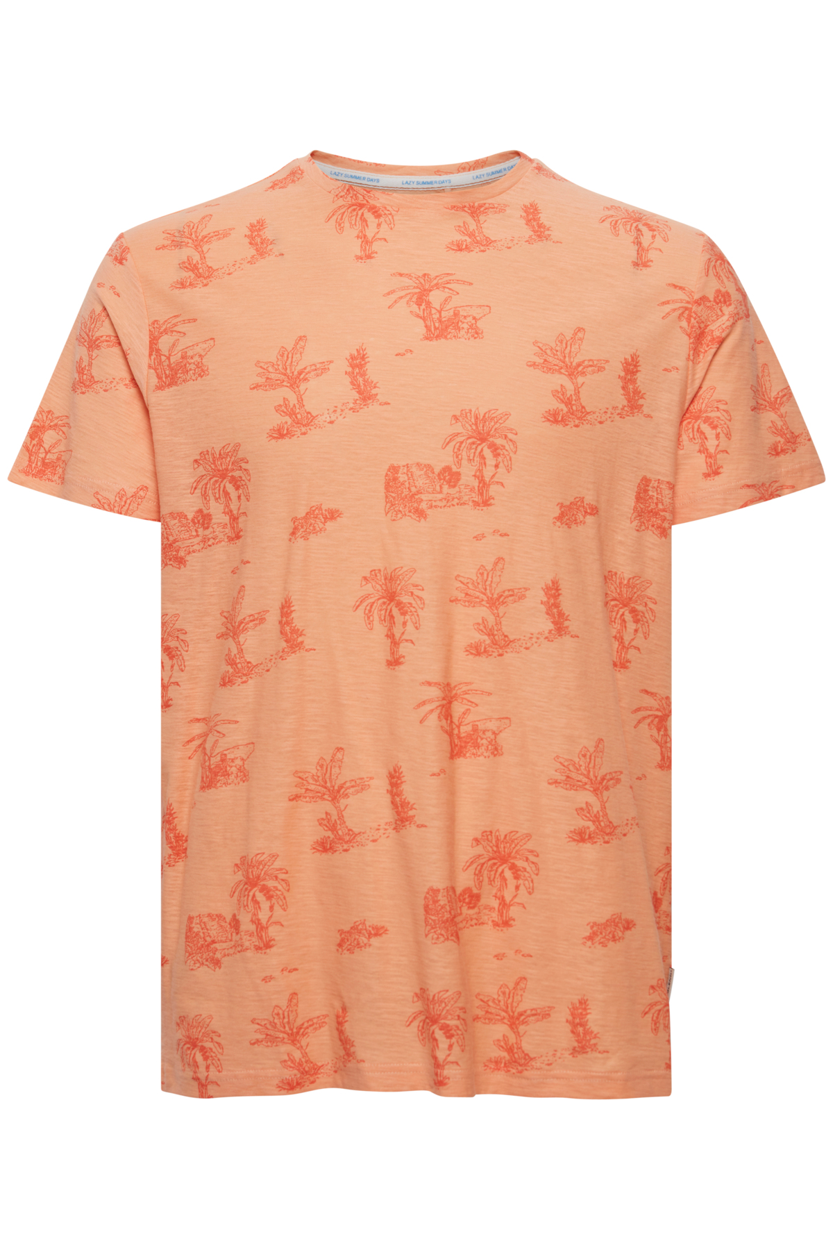 Meliertes T-Shirt mit Palmen Print TEE Meliertes T-Shirt mit Palmen Print TEE