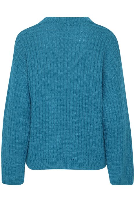 Wolle Chunky Knit Grobstrick Pullover Oversize Damen Gerippter