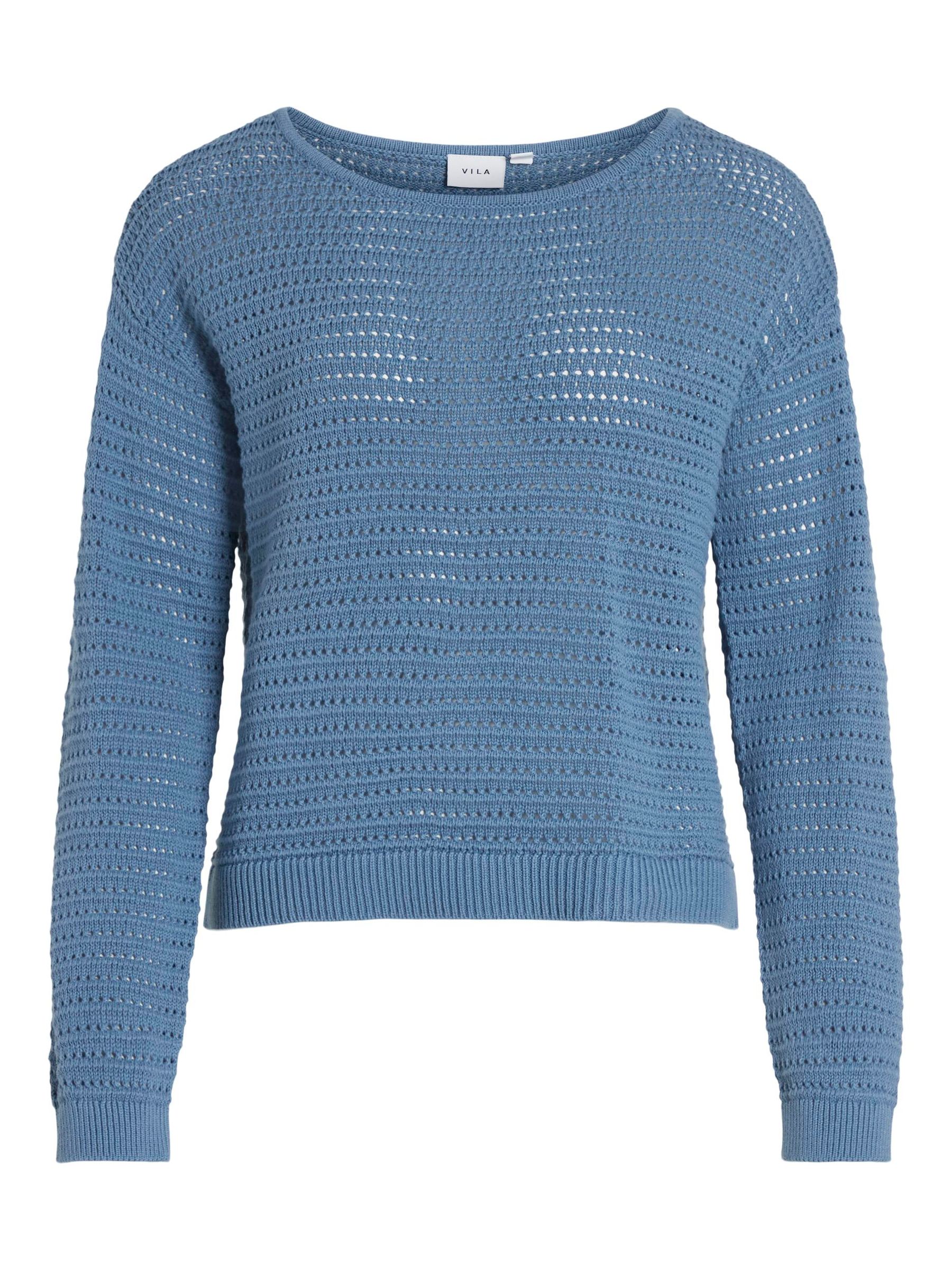 VILA_NOOS2024_4373795_14089578.jpg Legerer Strickpullover Langarm Sweater Shirt VIBELLISINA