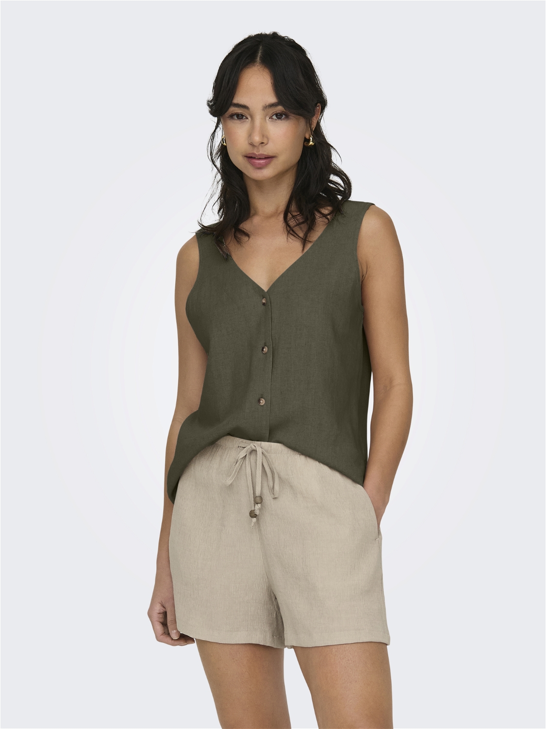 JDY_Springsummer_4461900_15317387_3.jpg Top Ärmellos Basic V-Ausschnitt Bluse