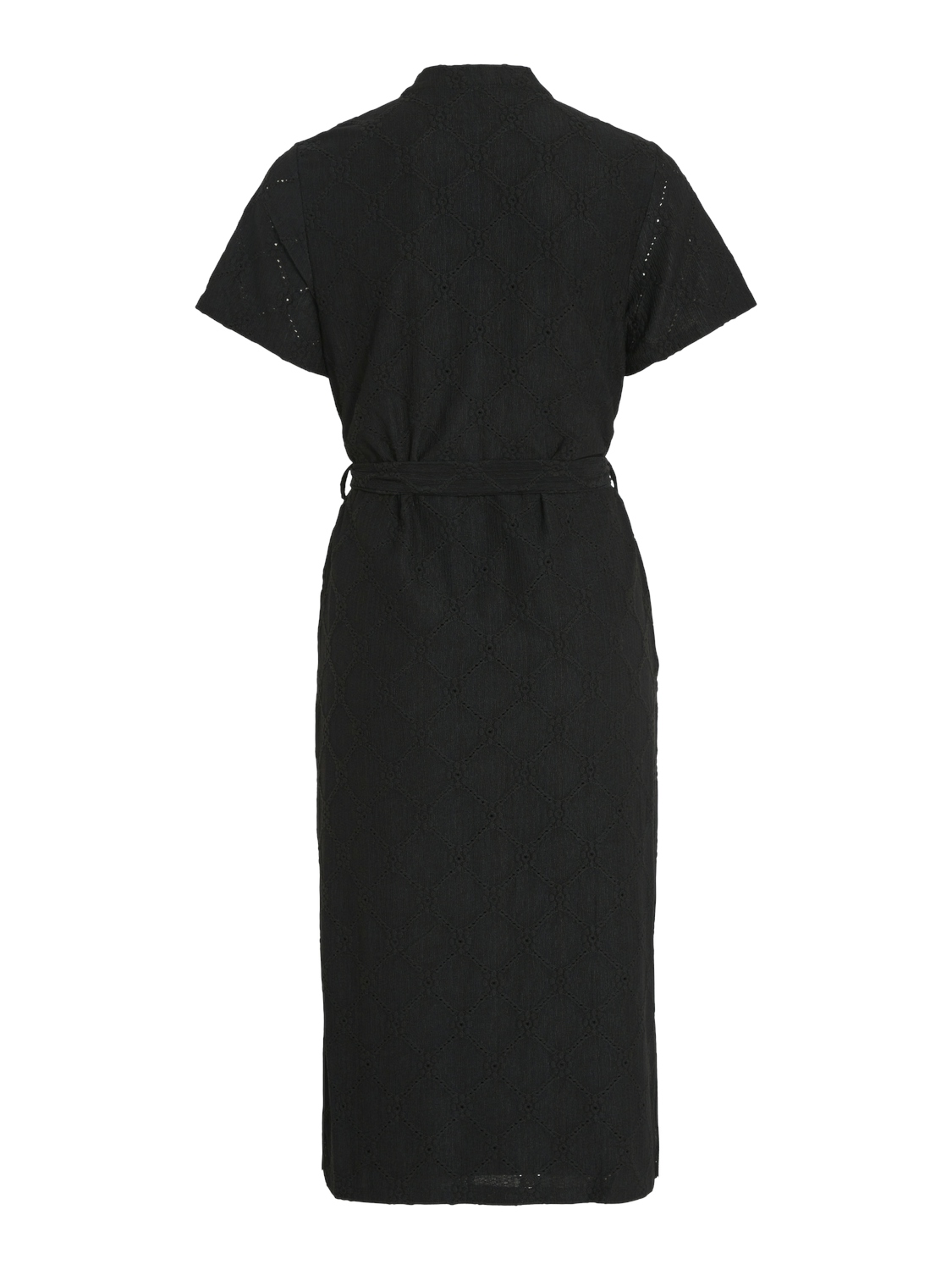 VILA_SpringSummer2024_4591828_14097377_2.jpg Kleid Kurze Ärmel Geknöpfte Vorderseite Taillengürtel