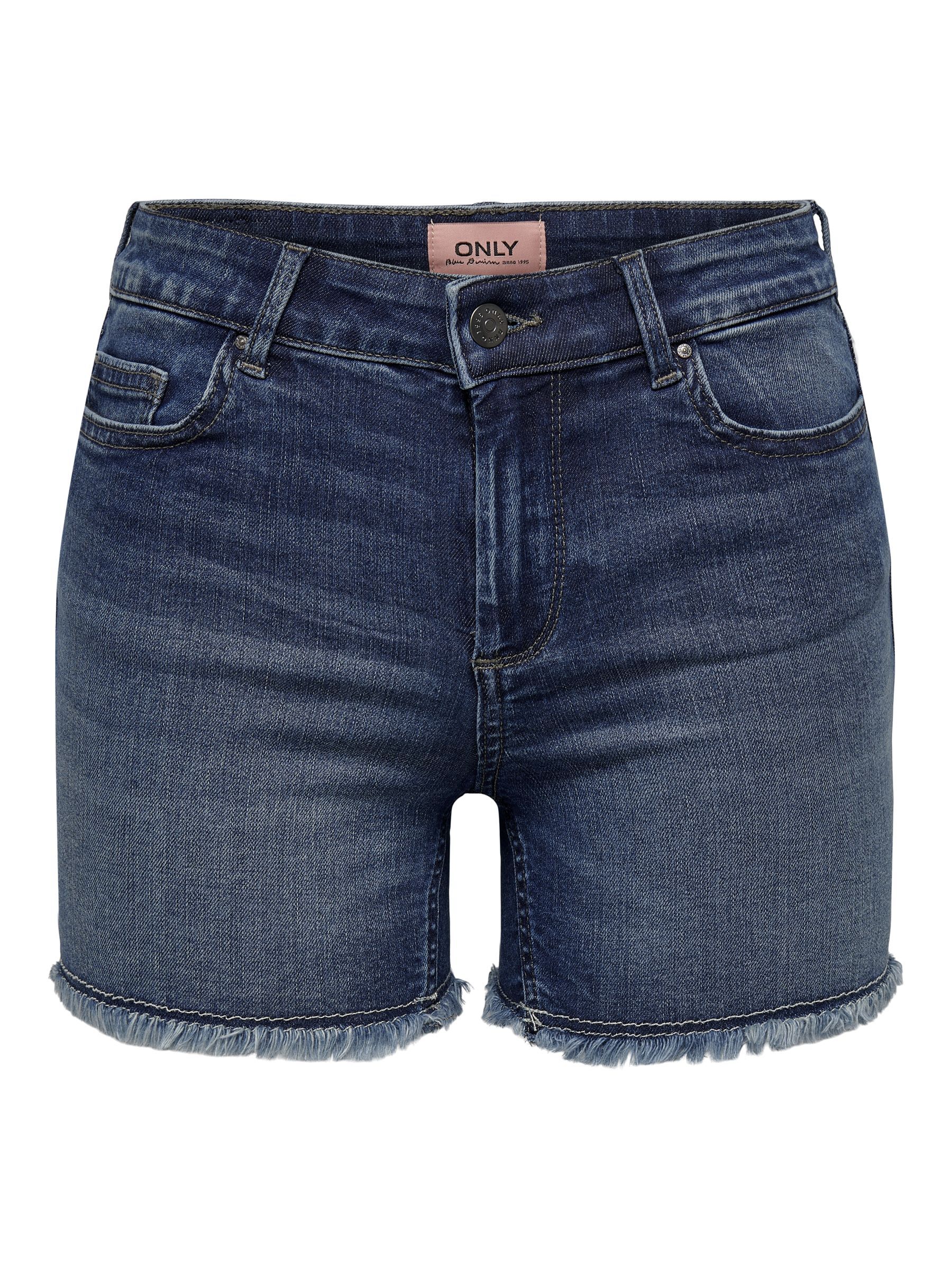 ONLY_NOOS2020_dark-blue-denim_15196303.jpg Shorts kurze Denim Jeans Shorts Knopf und Reißverschluss