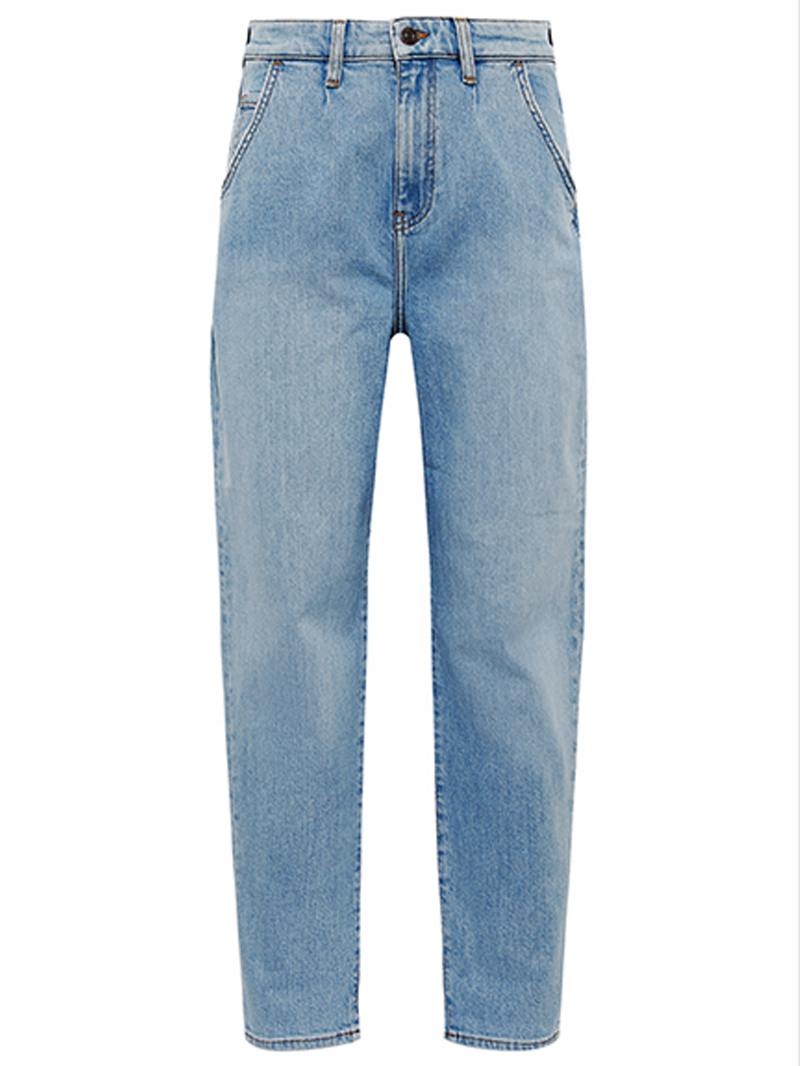 Jeans High-Rise Pleated Baggy Dunkle Waschung Jeans High-Rise Pleated Baggy Dunkle Waschung