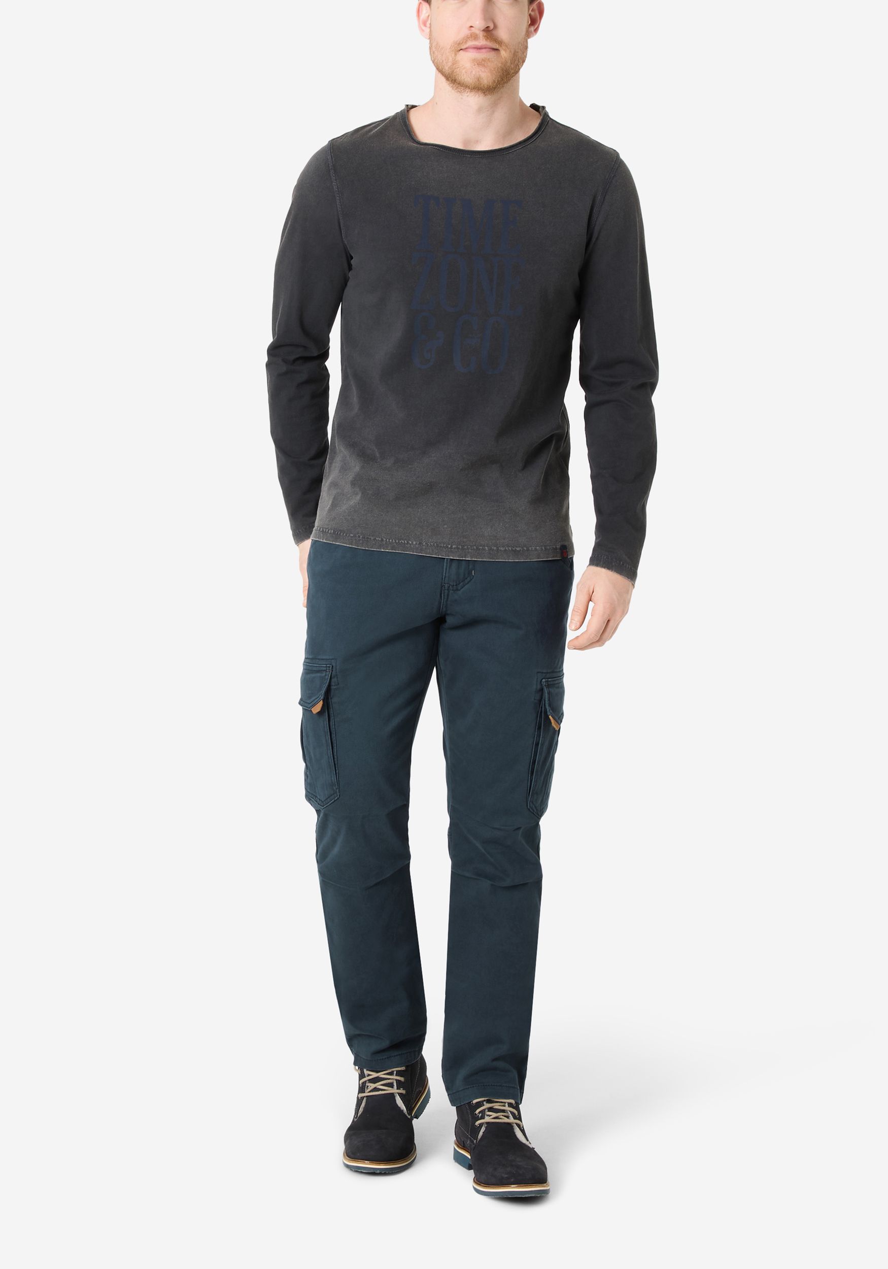 26-10011-10-3107_3695_6.jpg Cargohose Regular Fit Taschen Baumwolle Reißverschluss