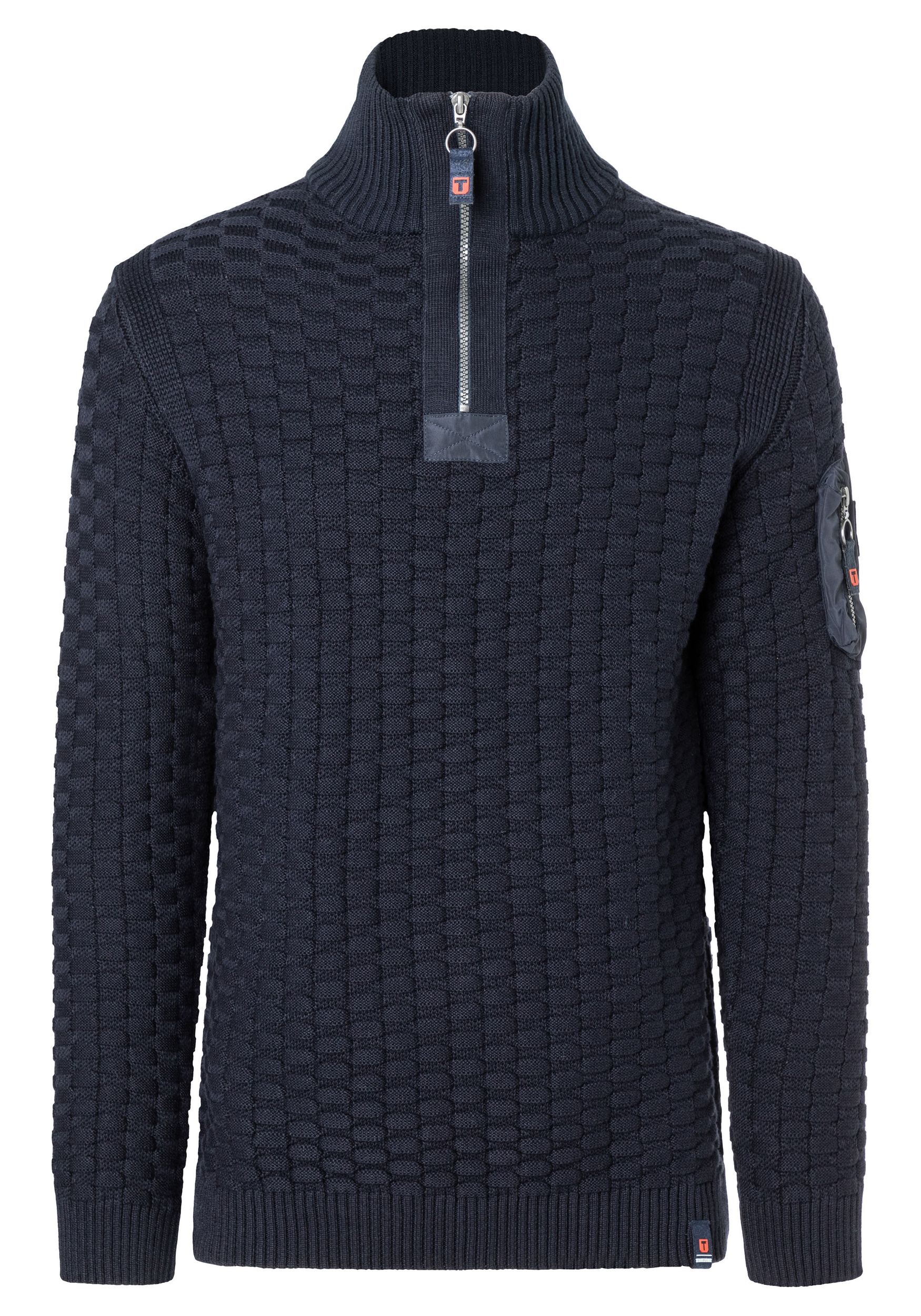 TIMEZONE-Gmb_FW24_3917_28-10217-01-9334.jpg Strickpullover 3D-Schachbrettmuster Ärmeltasche