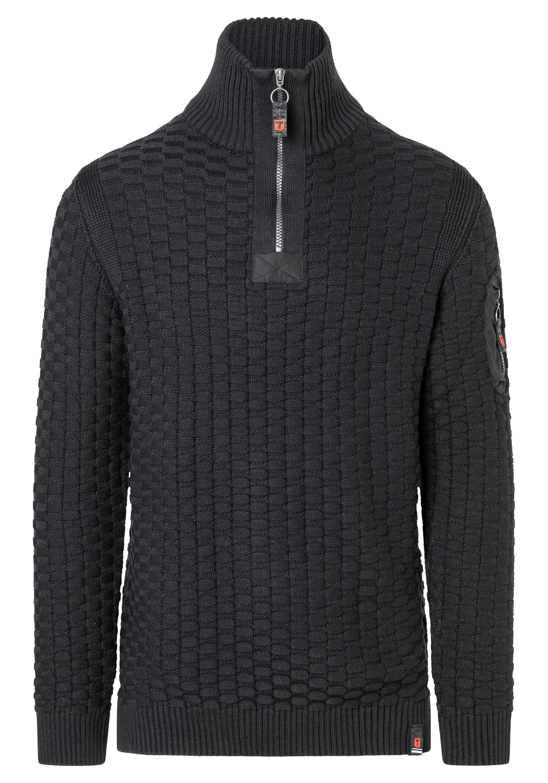 TIMEZONE-Gmb_FW24_9030_28-10217-01-9334.jpg Strickpullover 3D-Schachbrettmuster Ärmeltasche