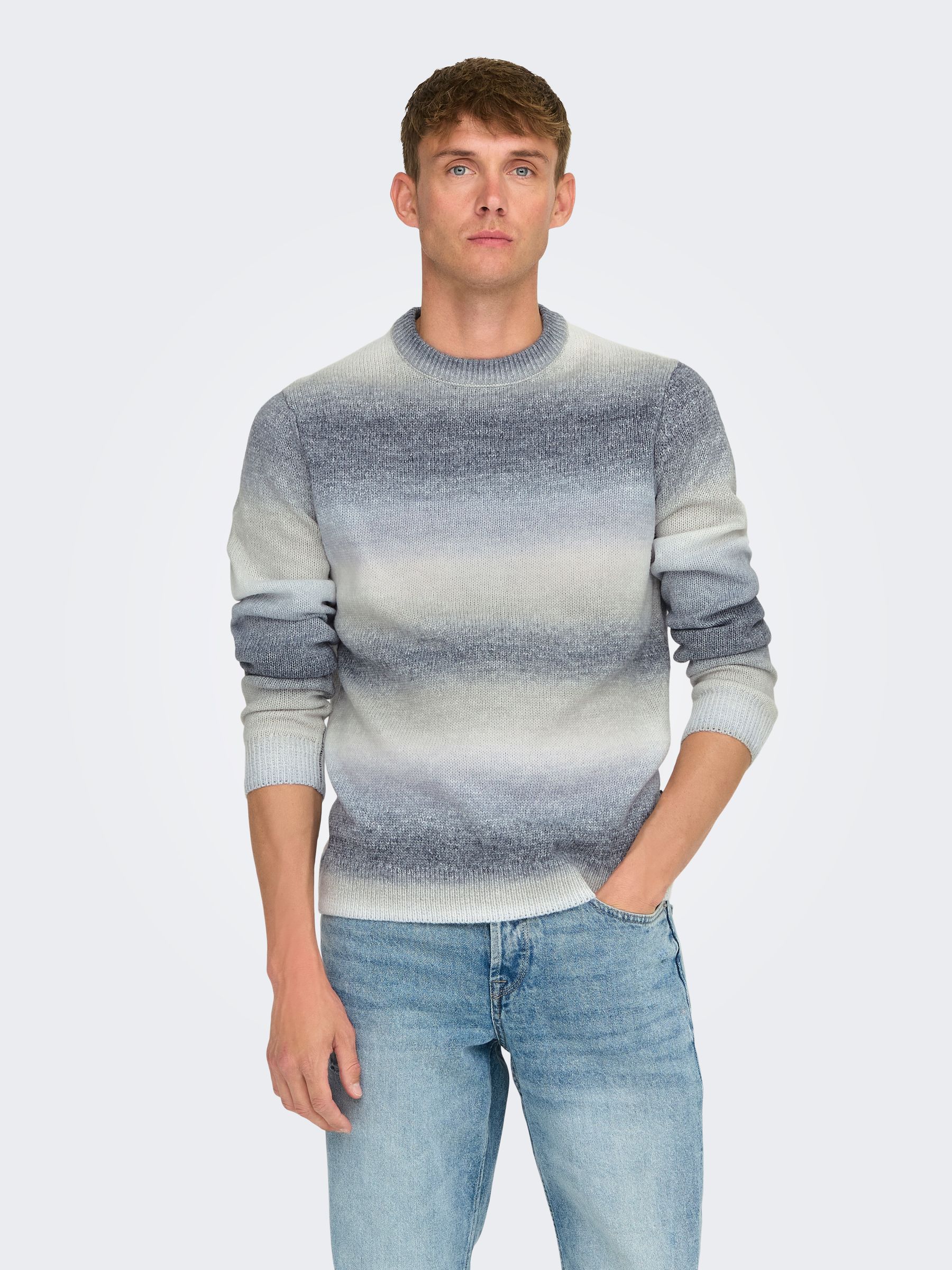 ONLY&SONS_FallWinter2024_4638421_22027677_3.jpg Strickpullover Rundhals Flachstrick Regular Fit