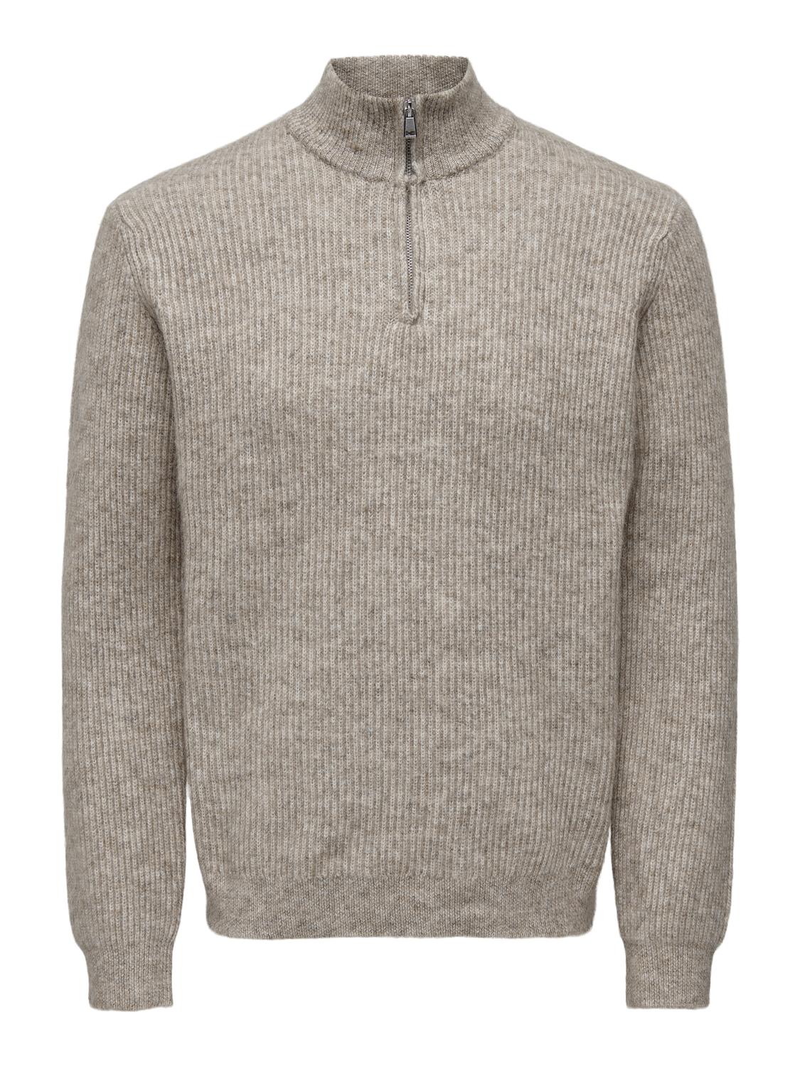 ONLY&SONS_Autumnwinter_4344286_22027686.jpg Strickpullover Stehkragen Reißverschluss Regular Fit