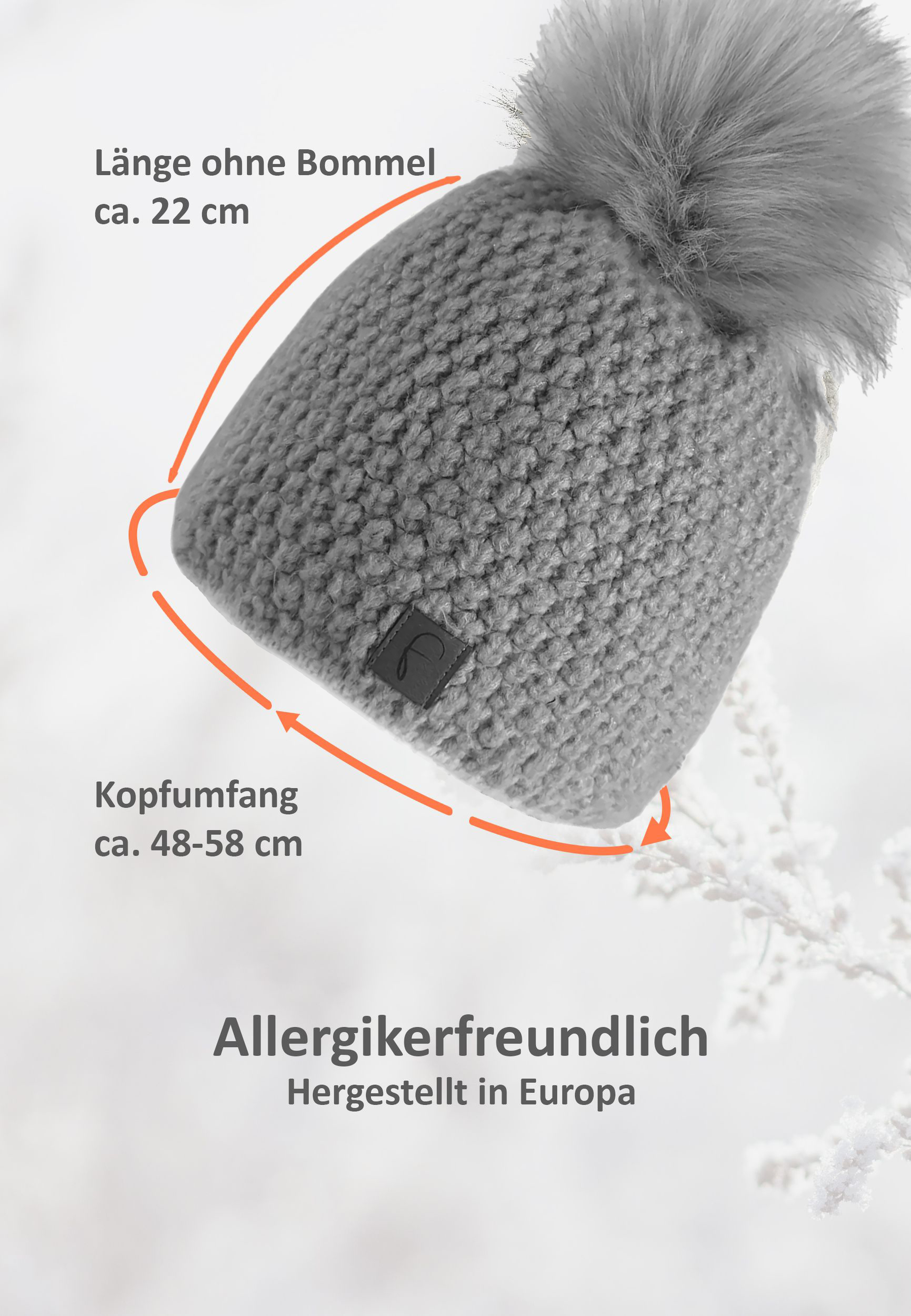 Bommelmütze mit kuscheligem Thermo-Fleece Innenfutter Bommelmütze mit kuscheligem Thermo-Fleece Innenfutter