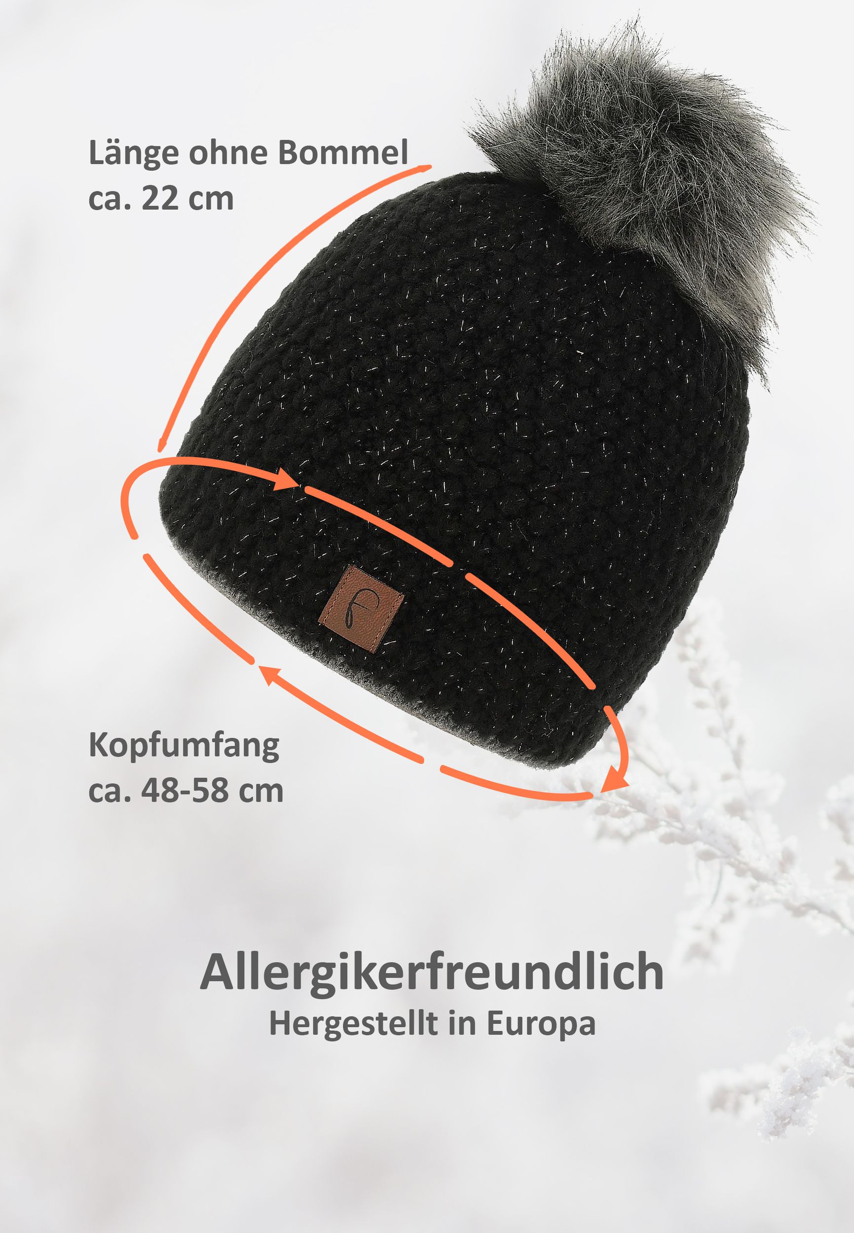 Bommelmütze mit kuscheligem Thermo-Fleece Innenfutter Bommelmütze mit kuscheligem Thermo-Fleece Innenfutter