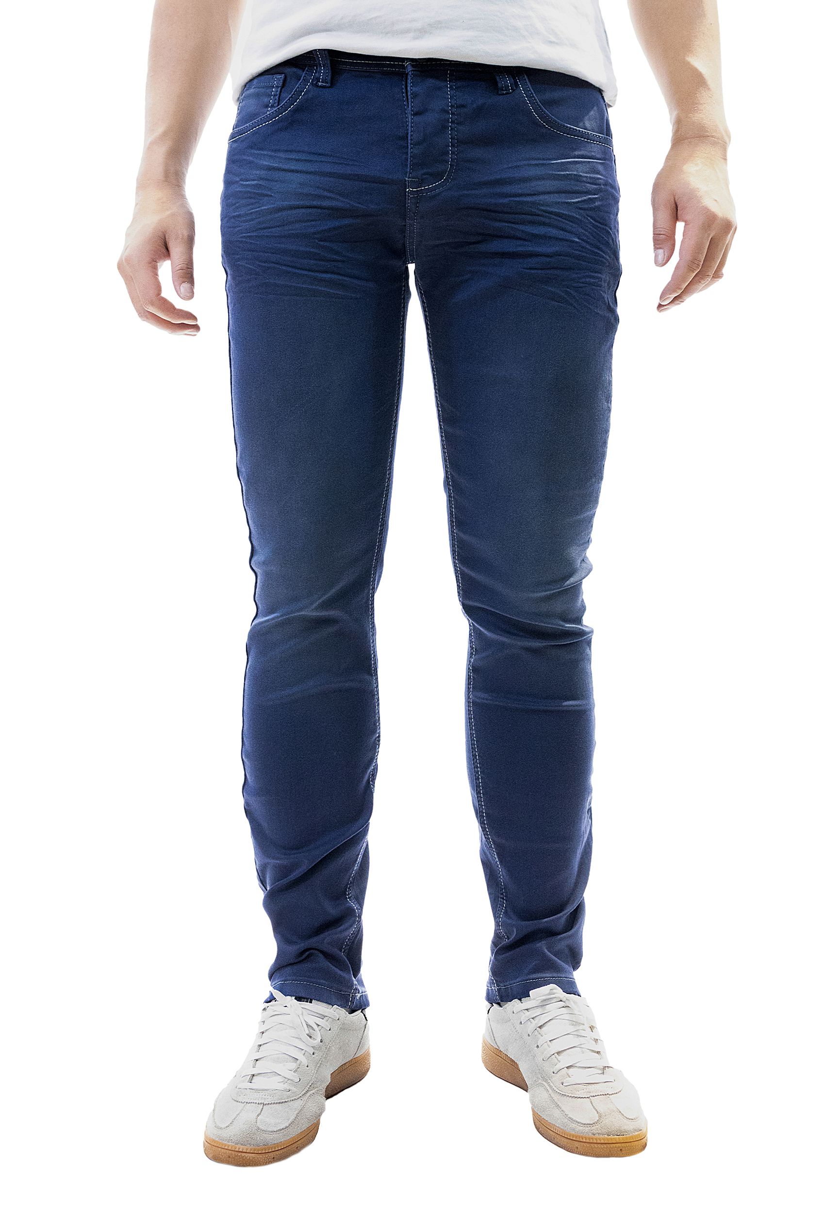 Jeans im Regular Fit mit Design-Falten und Twill-Denim Jeans im Regular Fit mit Design-Falten und Twill-Denim