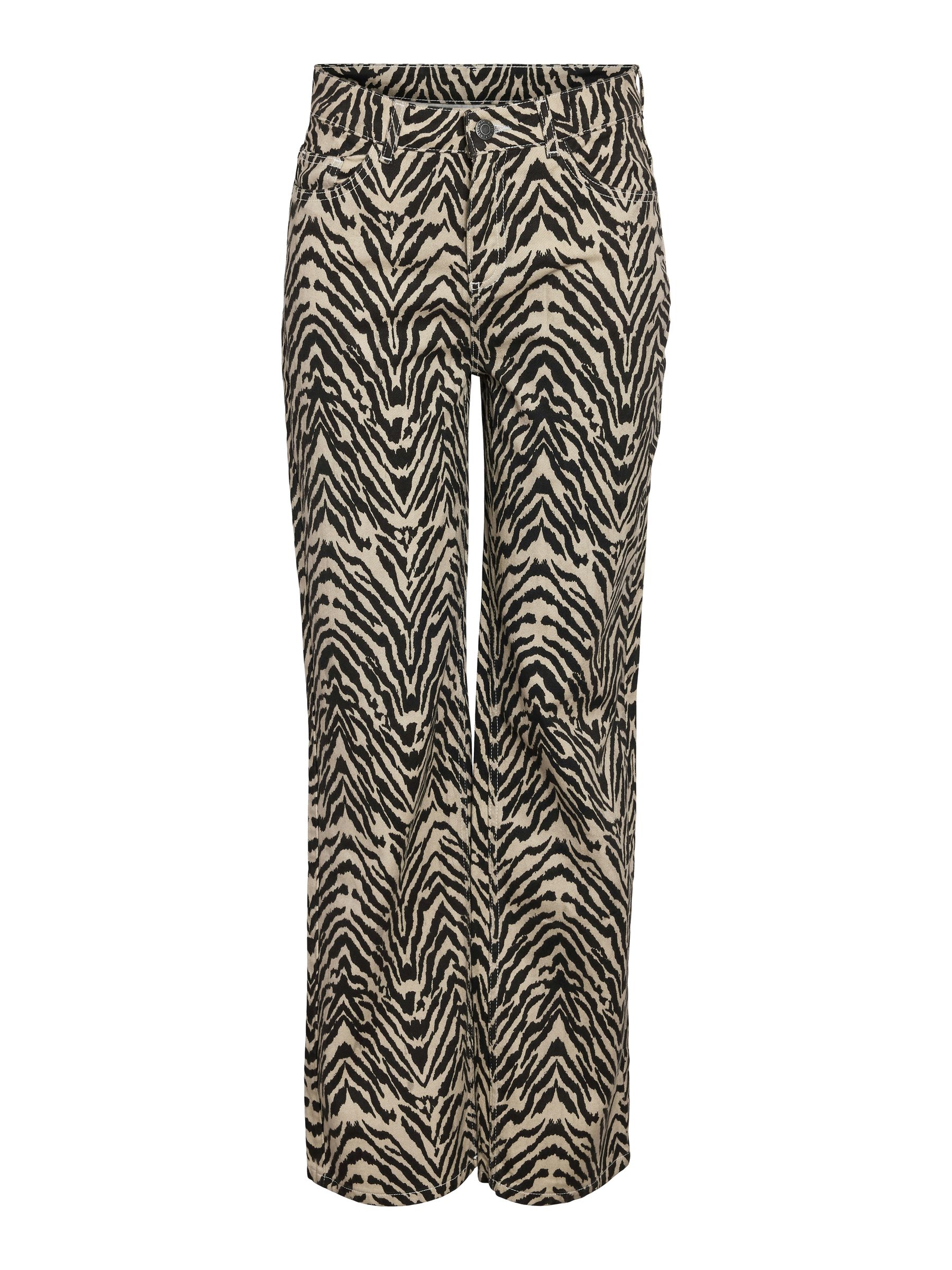 NOISY-MAY_Autumnwinter_4835736_27035260.jpg Straight Fit Jeans mit Zebra-Print Denim Stoffhose