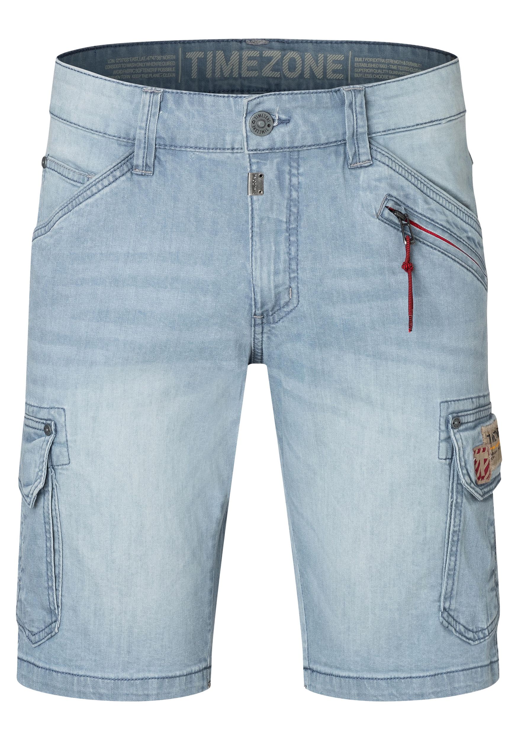 TIMEZONE-Gmb_SS25_3703_25-10025-00-3453.jpg Denim Cargoshorts mit Reißverschlusstasche