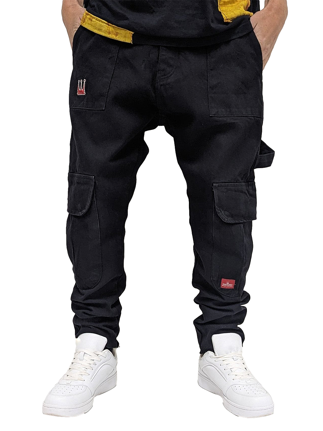 Cargo Baggy Jeans mit Logo Stitching Worker Slim Denim Cargo Baggy Jeans mit Logo Stitching Worker Slim Denim