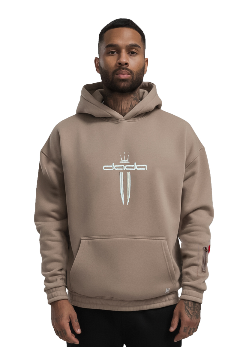 Oversize Hoodie mit Print und Ärmeltasche Oversize Hoodie mit Print und Ärmeltasche