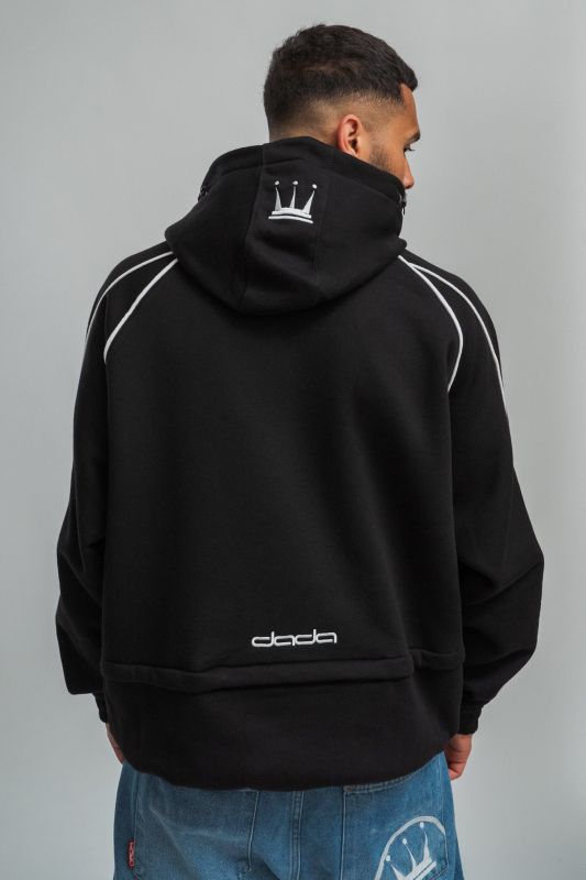 Hoodie mit Logo und Kontrastdetails Stickereien Ärmeltasche Hoodie mit Logo und Kontrastdetails Stickereien Ärmeltasche