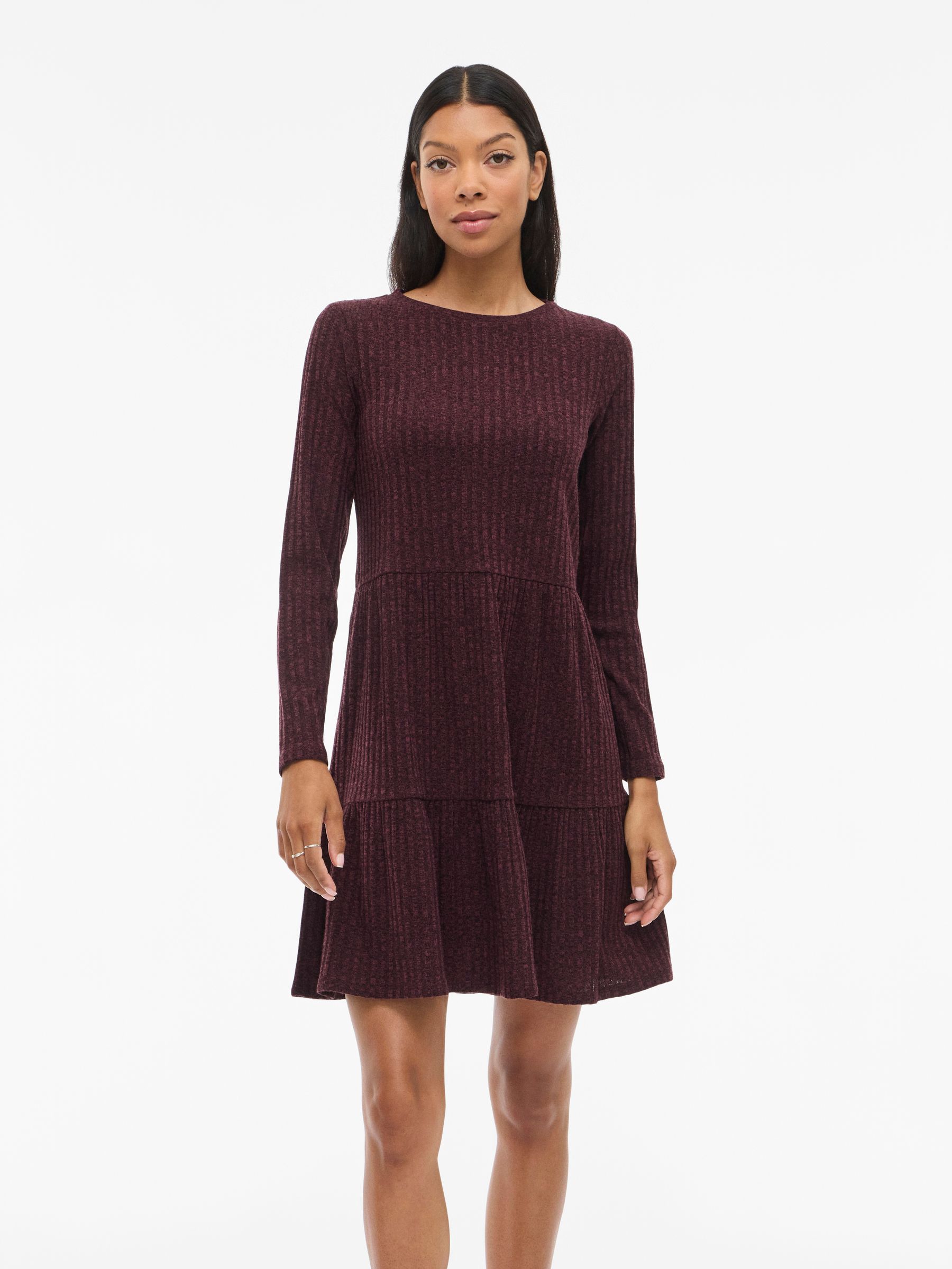 14112818_4934994_3.jpg Elegantes Langarm Minikleid mit Rüschen